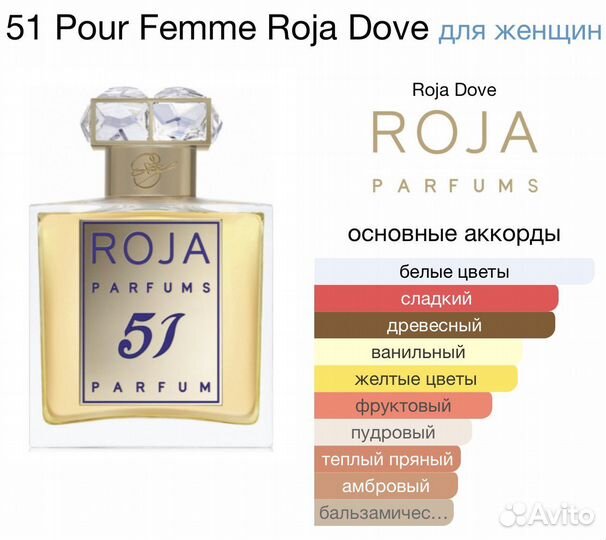 Roja Dove 51 Pour Femme Parfum делюсь оригинал