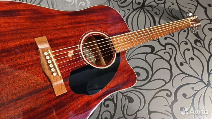 Fender CD-60 SCE All-mah (массив красного дерева)