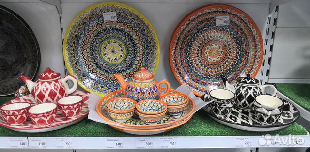 Узбекский Ляган Коса пиала Чайник Сервиз Посуда