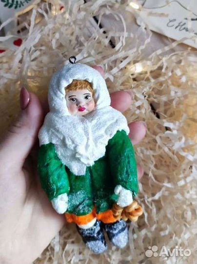 Ватные елочные игрушки