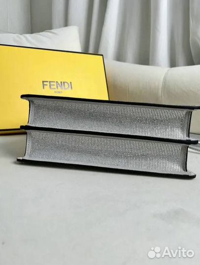 Сумка женская Fendi Pecaboo ISeeU со стразами