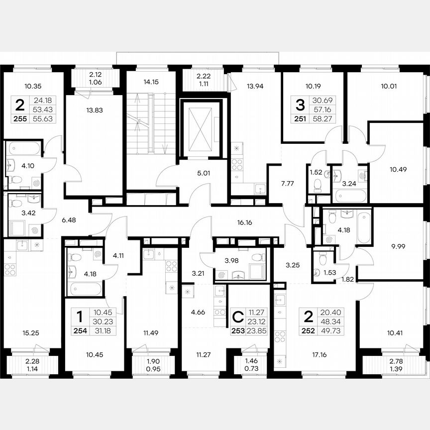 2-к. квартира, 49,7 м², 2/9 эт.