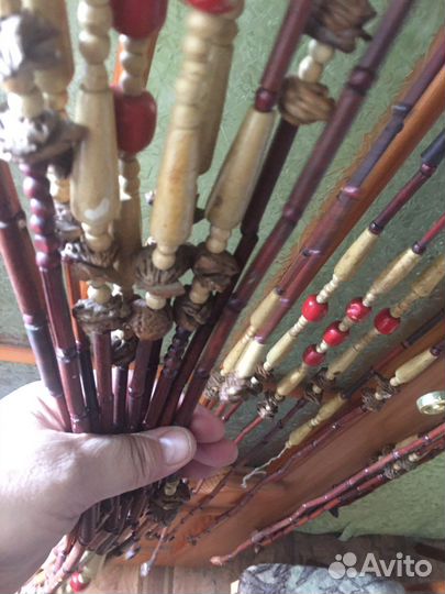 Декоративная, деревянная штора