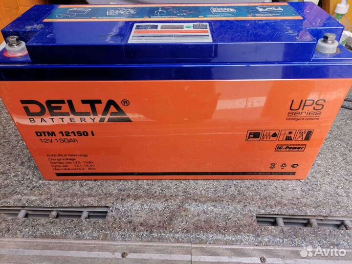 Аккумулятор Delta 12в 150ач agm UPS, с экраном