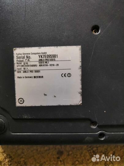 Ноутбук fujitsu Siemens amilo Pro