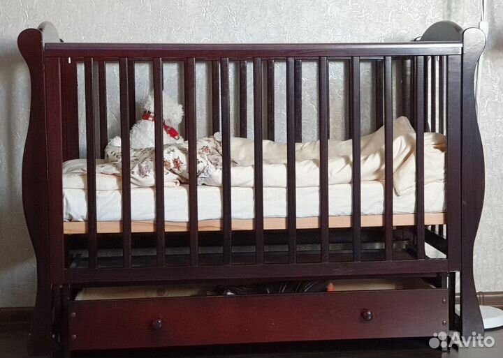 Кроватка детская люлька с матрасом