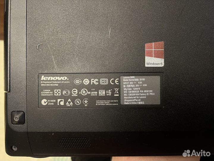 Ноутбук lenovo g580