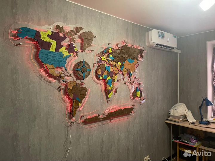 Карта мира на стену