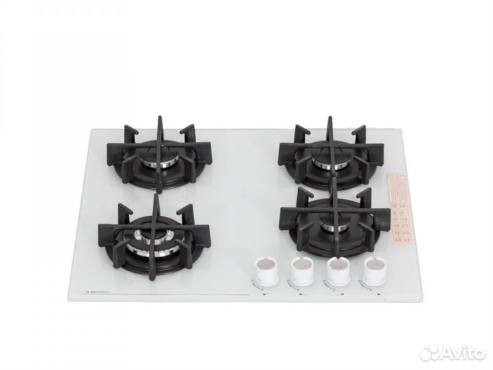 Газовая варочная панель белое стекло Италия-Турция