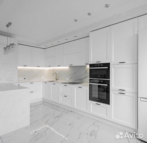 Кухня угловая с островом на заказ