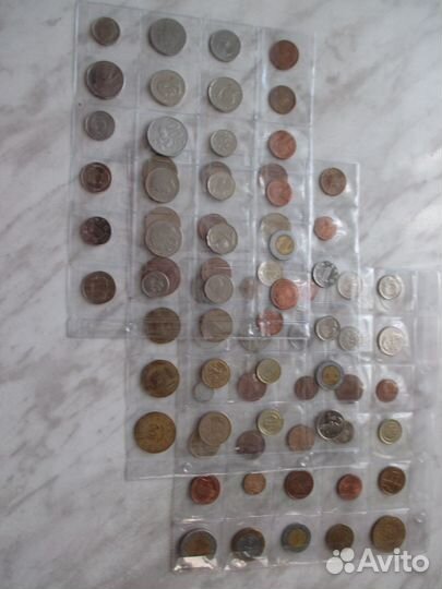 Лот зарубежных монет без повторов