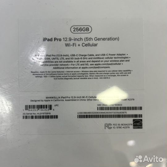 Новый Apple iPad Pro 12.9-inch 256gb (5th Gen)