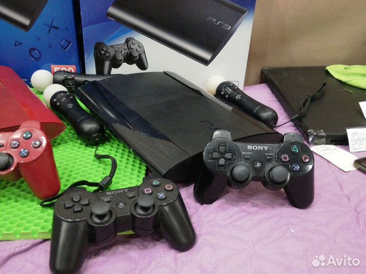 Sony PS3 (500GB) Super Slim Прошитая + 69 Игр