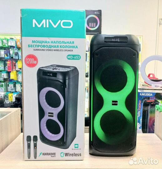 Мощная беспроводная караоке колонка