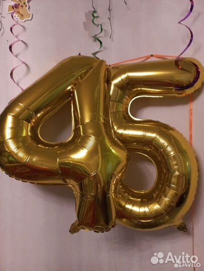 Воздушные шарики цифры 2, 4, 5