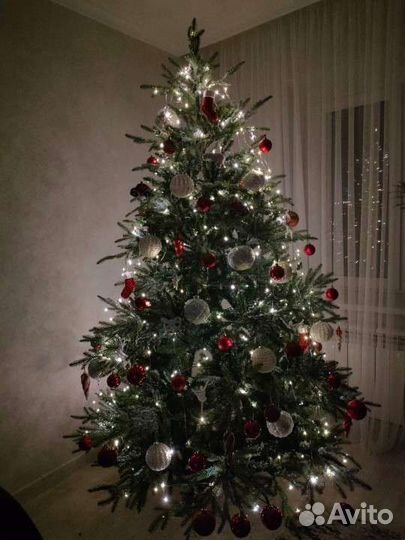 Ёлка литая+пвх 210см