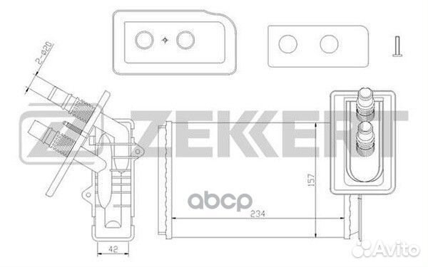 Радиатор отоп. Nissan Kubistar (X76) 03- Renau