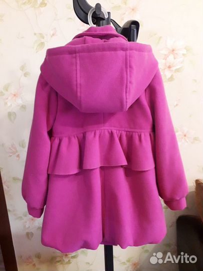 Пальто для девочки демисезонное размер 110