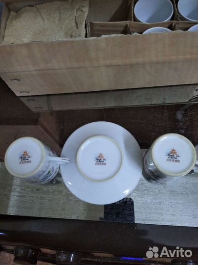 Чайный и кофейный сервизы фабричный Китай
