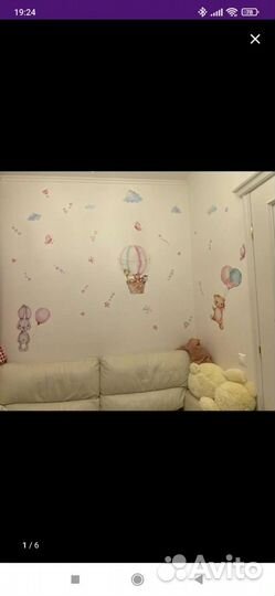 Наклейки в детскую, интерьерные наклейки