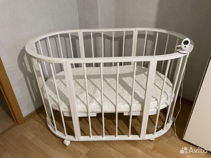 Детская кроватка трансформер круглая