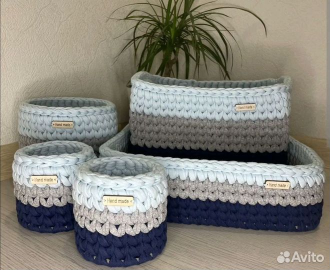 Вязанные корзины