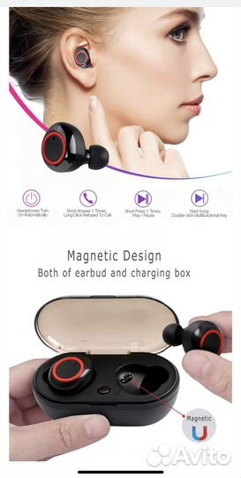 Беспроводные наушники с поддержкой Bluetooth 5,0