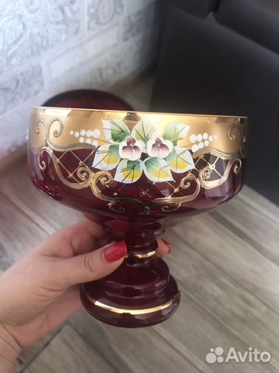 Ваза для фруктов богемия