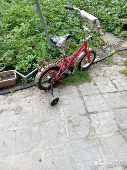 Детский велосипед с ручкой бу