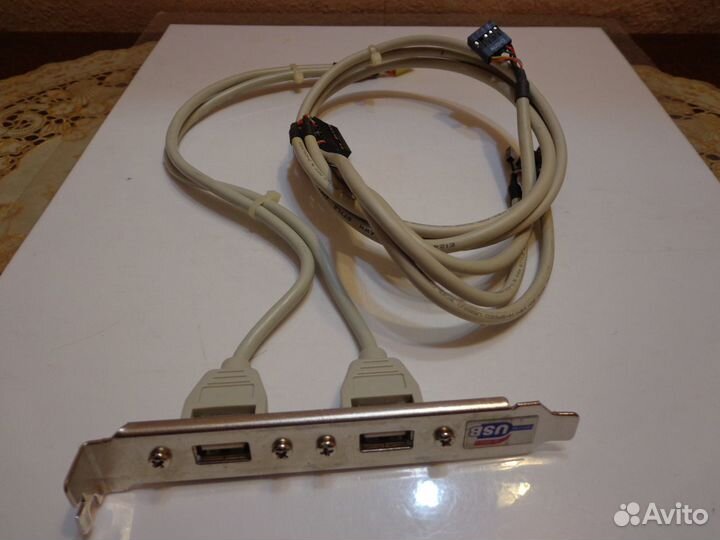 Планка расширения 2 порта USB 2.0 системного блока