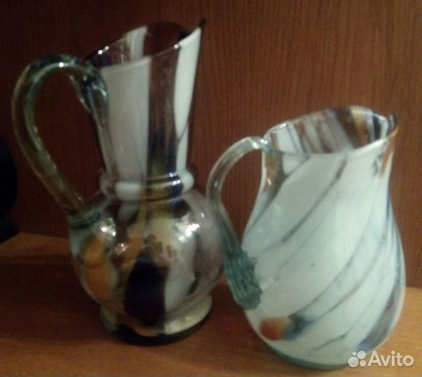 Молочники, Кувшинчики, винтаж 1960-е гг стекло