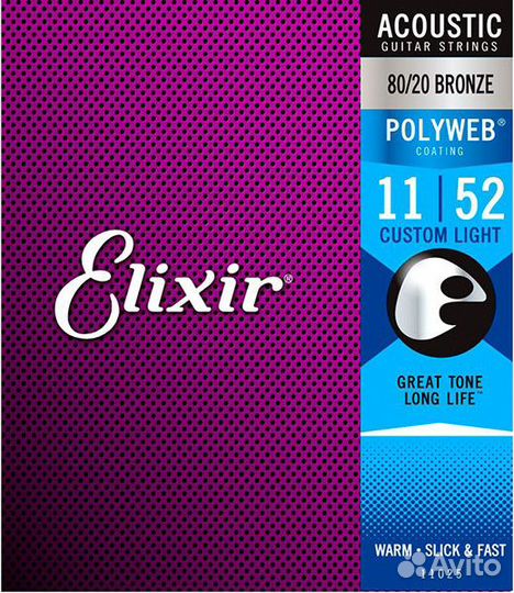 Струны для акуст. гитары Elixir 11025 polyweb