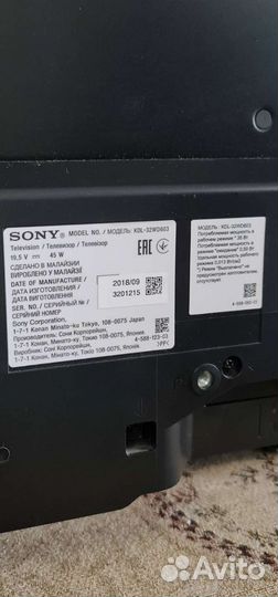 Телевизор Sony kdl-32wd603