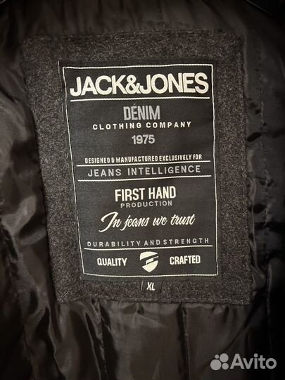 Полупальто Jack&Jones XL грифельного цвета