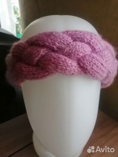 Повязка на голову вязаная