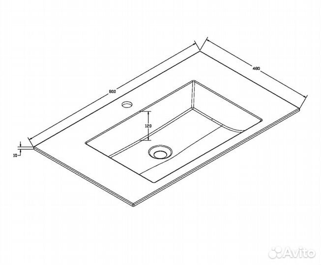 Тумба с чёрный раковиной Vincea Chiara 2D 80 см