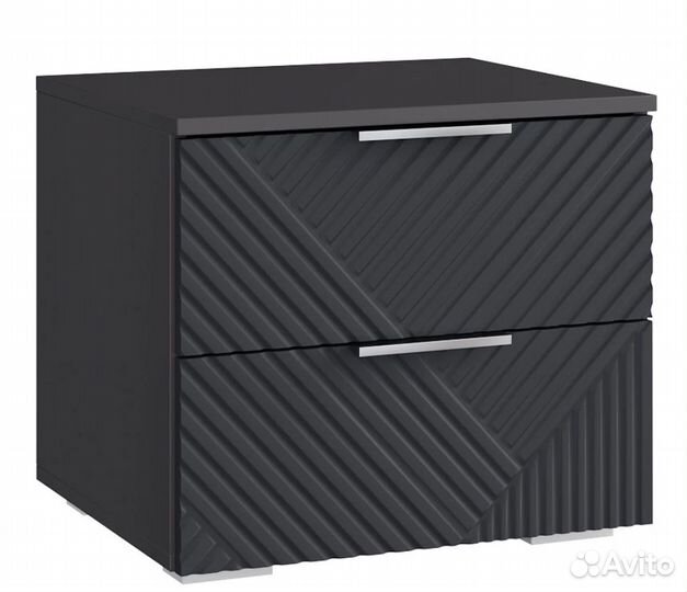 Тумба прикроватная Салерно NEW 2 графит