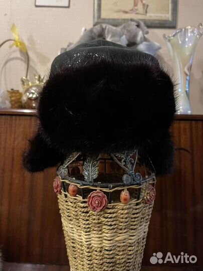 Шапка ушанка норка натуральная кожа