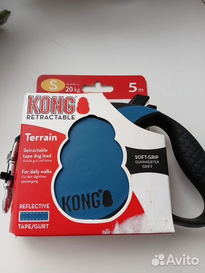 Поводок-рулетка Kong Terrain для собак, размер s