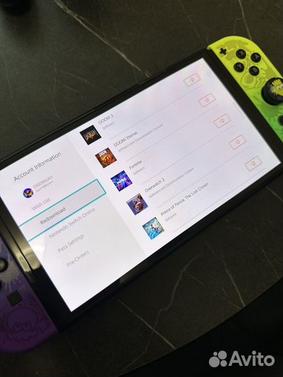 Nintendo switch oled splatoon 3 edition