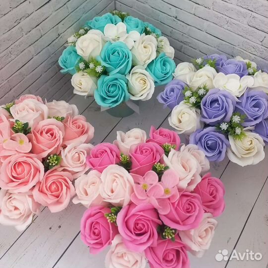 Букет из мыльных цветов