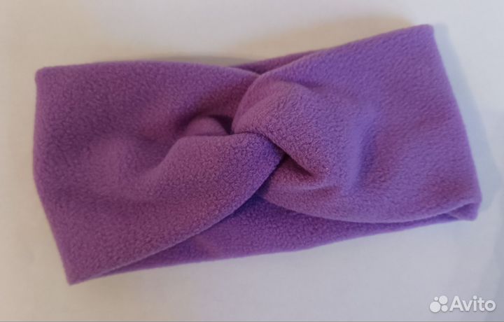 Флисовая повязка на голову ручной работы