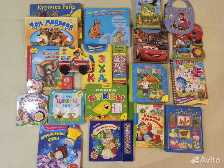 Музыкальные книги, развивающие, пазлы, азбука