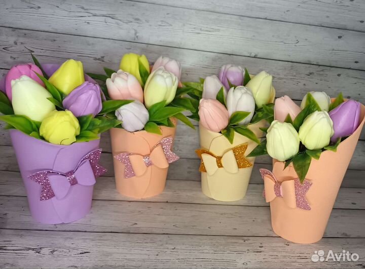 Букетики из мыла