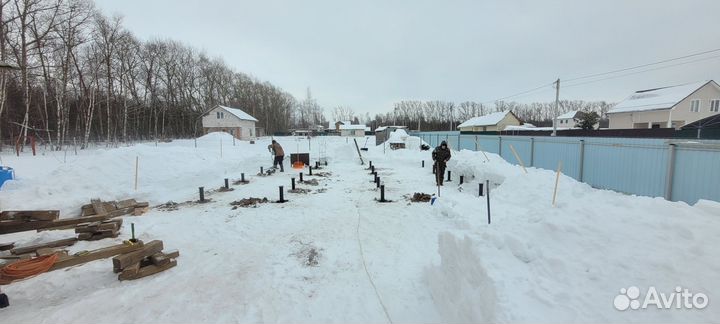 Монтаж винтовых свай