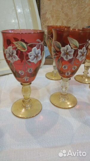 Графин с фужерами.Богемия