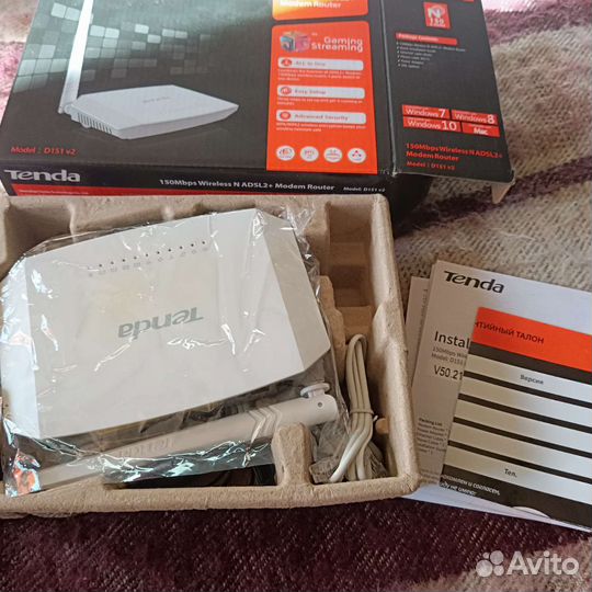 Роутер adsl2+ Tenda D151