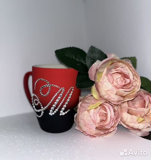Кружка подарочная со стразами