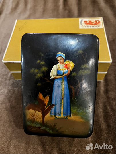 Лаковая миниатюра.Федоскино.1965 год