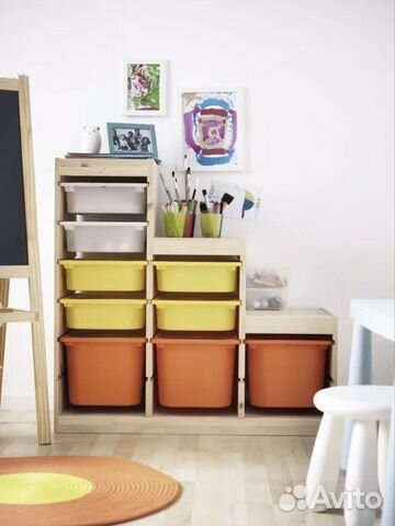 Стеллаж из массива сосны с ящиками